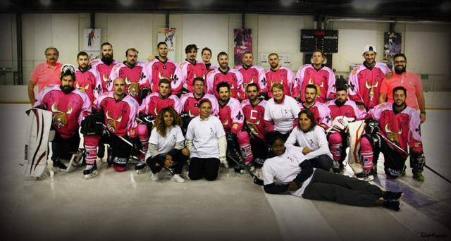 Photo hockey Division 3 - Division 3 : journée du 8 octobre 2016 : Dammarie-les-Lys vs Champigny-sur-Marne - Les caribous victorieux pour Octobre rose