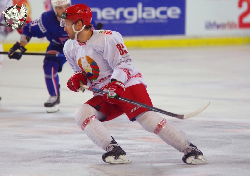 Photo hockey Equipes de France -  : Biélorussie (BLR) vs France (FRA) - Grosse réaction Biélorusse 