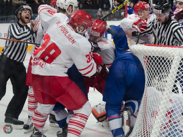Photo hockey Equipes de France -  : France (FRA) vs Danemark (DEN) - La France dominée