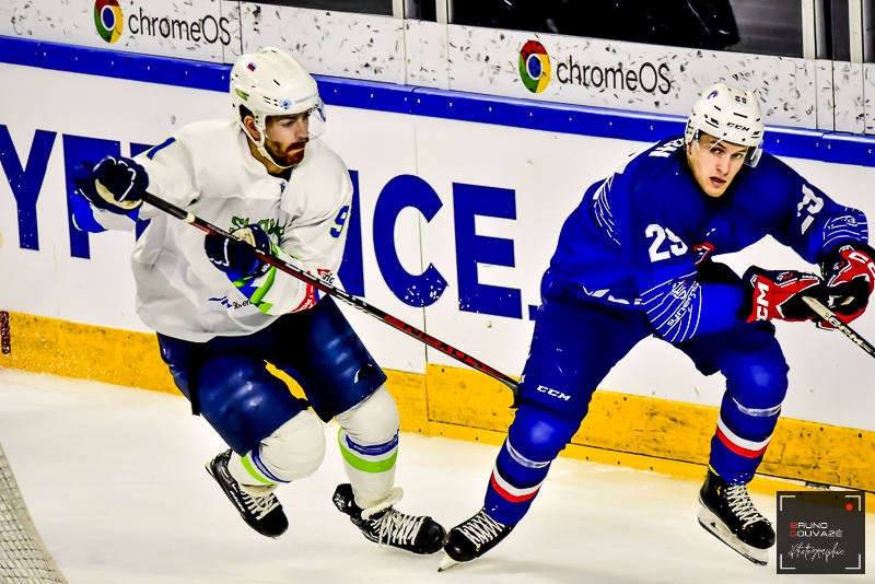 Photo hockey Equipes de France -  : France (FRA) vs Slovenie (SLO) - EDF – Victoire à l’arrachée de la France sur la Slovénie