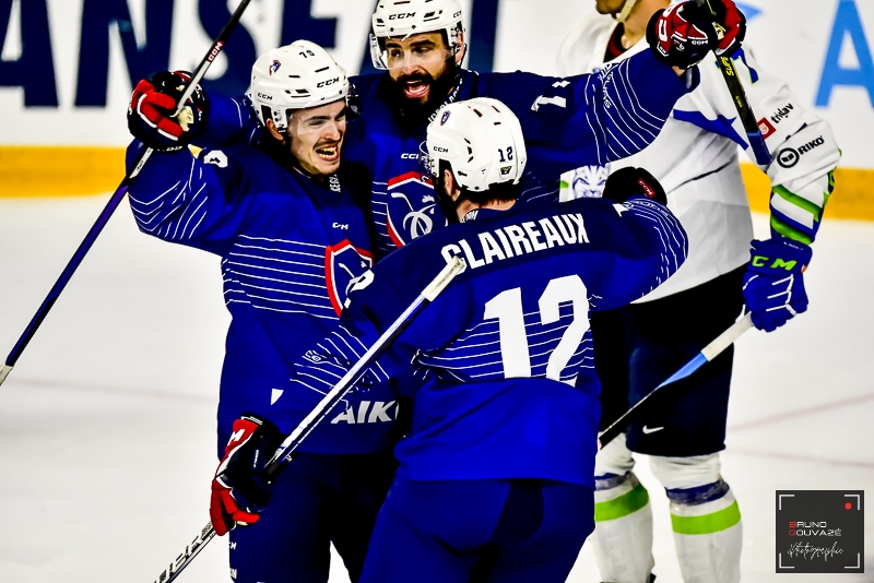 Photo hockey Equipes de France -  : France (FRA) vs Slovenie (SLO) - EDF – Victoire à l’arrachée de la France sur la Slovénie