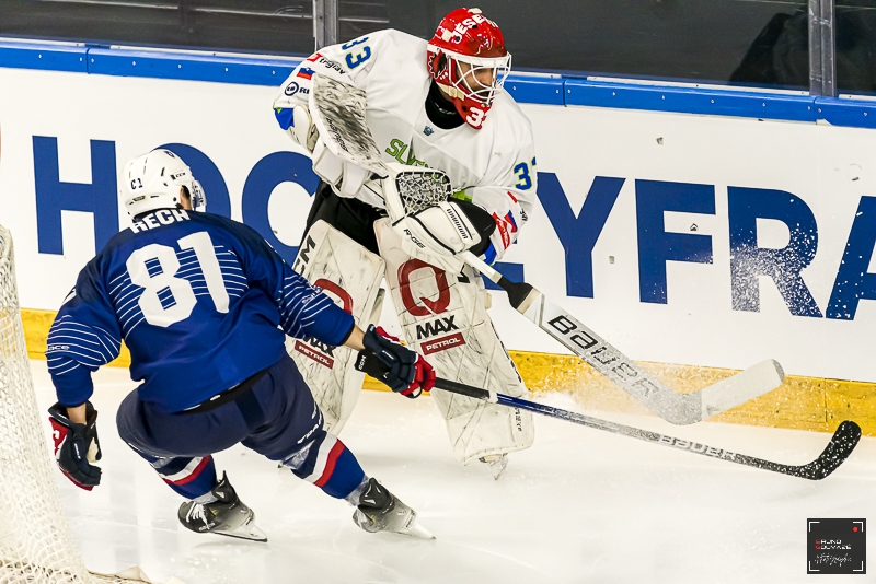 Photo hockey Equipes de France -  : France (FRA) vs Slovenie (SLO) - Prépa Mondial : La France l’emporte en overtime vs la Slovénie
