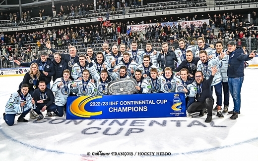 Photo hockey Europe : Continental Cup - CHL -  : Hokejový Klub Nitra vs Cardiff Devils - Les Slovaques du HK Nitra vainqueurs de la Continental Cup