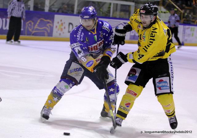 Photo hockey Europe : Continental Cup - CHL - Europe : Continental Cup - CHL : Rouen (Les Dragons) - Les Dragons remportent la première bataille.