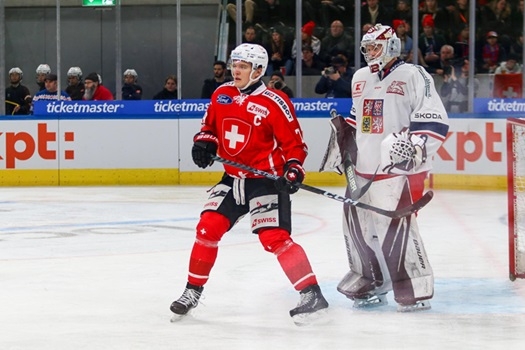 Photo hockey Hockey en Europe -  : Suisse (SUI) vs République Tchèque (CZE) - SIHG: La Tchéquie prend le dessus