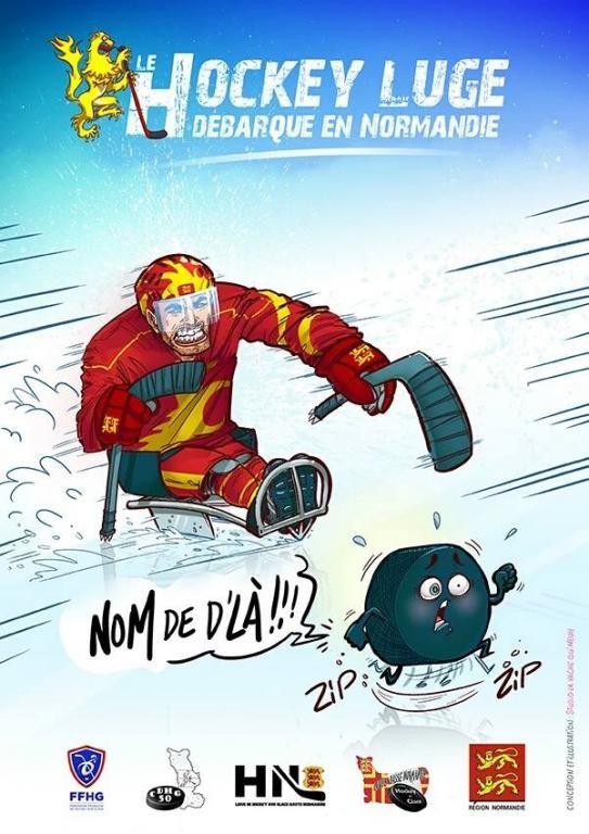 Photo hockey Hockey en France - Hockey en France : Rouen (Les Dragons) - Hockey luge à Rouen.