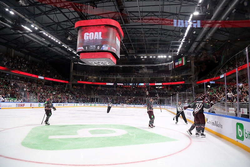 Photo hockey Jeux olympiques -  : Lettonie (LAT) vs France (FRA) - TQO : La Lettonie ira aux Jeux !