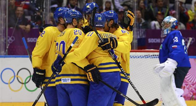 Photo hockey Jeux olympiques - Jeux olympiques - JO : Suède - Slovénie : Logique et tragique
