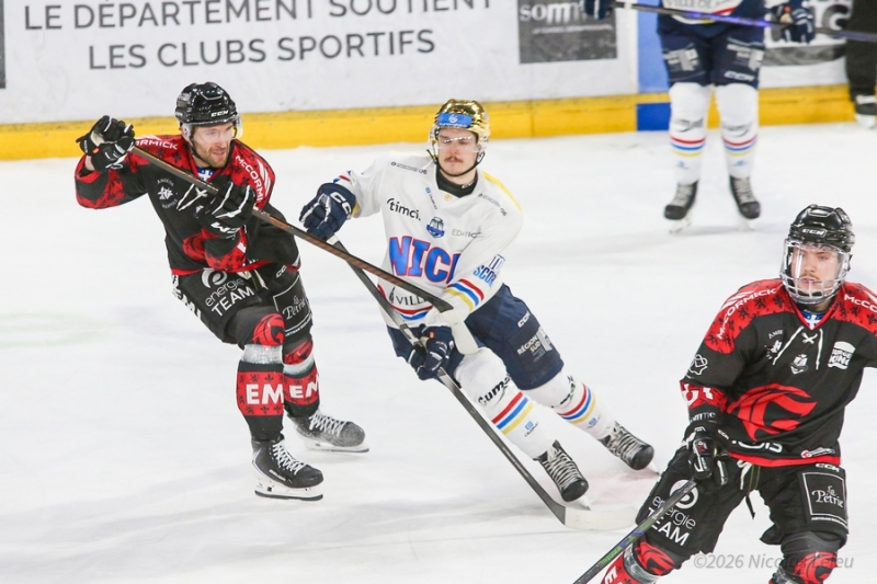 Photo hockey Ligue Magnus - Ligue Magnus  : 33ème journée : Amiens  vs Nice - Victoire en prolongation de Nice à Amiens