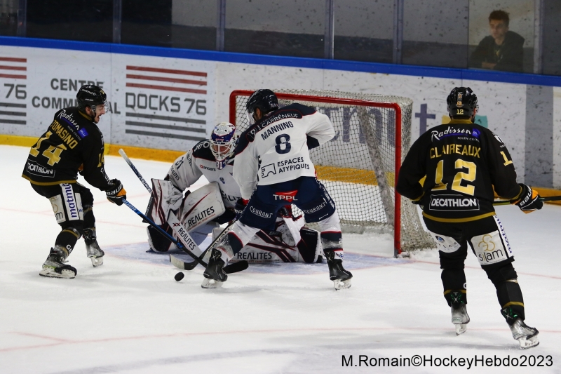 Photo hockey Ligue Magnus - Ligue Magnus - 1/2 finale match 1 : Rouen vs Angers  - LM : Première pierre pour Rouen