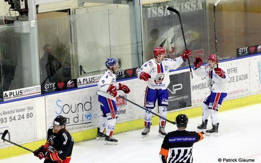 Photo hockey Ligue Magnus - Ligue Magnus : 12ème journée : Nice vs Lyon - Les Lions ont mangé de l