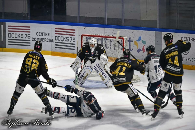 Photo hockey Ligue Magnus - Ligue Magnus : 13ème journée : Rouen vs Angers  - Les Dragons de Rouen maîtres du suspens 