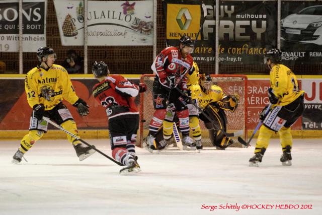 Photo hockey Ligue Magnus - Ligue Magnus : 15ème journée  : Mulhouse vs Rouen - Les Dragons inquiétés