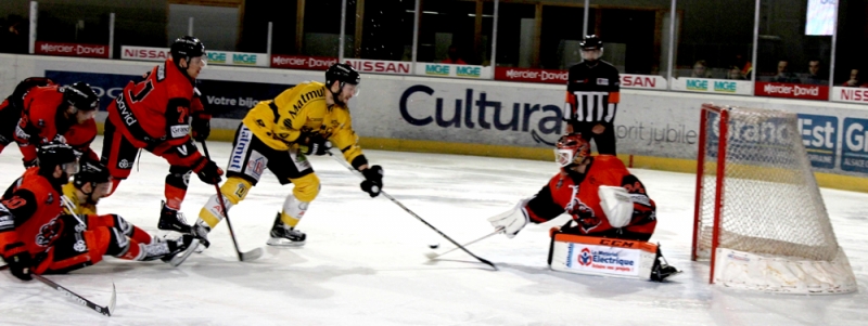 Photo hockey Ligue Magnus - Ligue Magnus : 16ème journée : Epinal  vs Rouen - Poissompré et Hocevar, forteresses imprenables ?