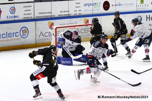 Photo hockey Ligue Magnus - Ligue Magnus : 18ème journée : Rouen vs Angers  - LM : Une très belle victoire d’équipe pour Rouen