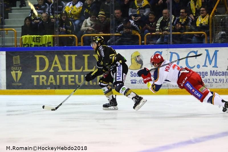 Photo hockey Ligue Magnus - Ligue Magnus : 23ème journée : Rouen vs Grenoble  - LM : Rouen gagne son duel des leaders