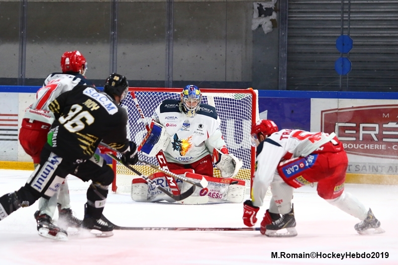 Photo hockey Ligue Magnus - Ligue Magnus : 23ème journée : Rouen vs Grenoble  - LM : victoire des Dragons avec les tripes et la fierté