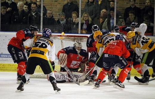 Photo hockey Ligue Magnus - Ligue Magnus : 25ème journée : Angers  vs Strasbourg  - Angers facile vainqueur de Strasbourg