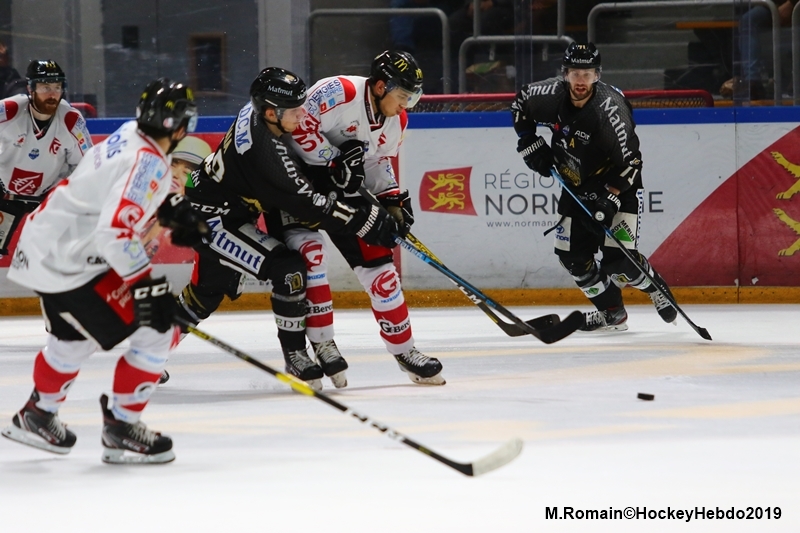 Photo hockey Ligue Magnus - Ligue Magnus : 25ème journée : Rouen vs Amiens  - Les Dragons de Rouen flambent