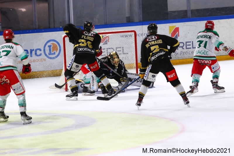Photo hockey Ligue Magnus - Ligue Magnus : 26ème journée : Rouen vs Anglet - LM : Des Dragons à l’orgueil