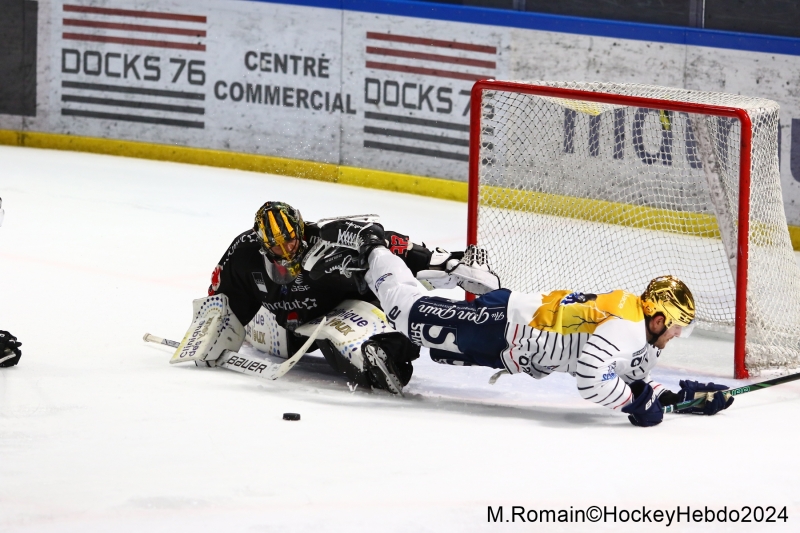 Photo hockey Ligue Magnus - Ligue Magnus : 28ème journée : Rouen vs Angers  - Les dragons s’inclinent logiquement.