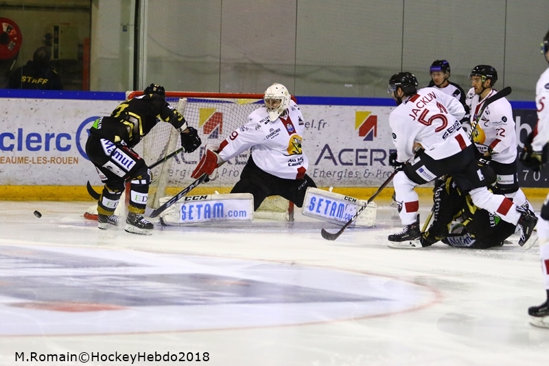 Photo hockey Ligue Magnus - Ligue Magnus : 29ème journée : Rouen vs Chamonix  - LM : Rouen dans la douleur.