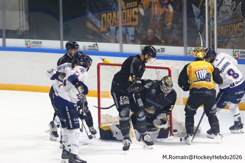 Photo hockey Ligue Magnus - Ligue Magnus : 29ème journée  : Rouen vs Angers  - Les ducs surprennent les dragons.