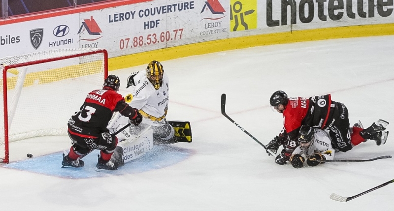 Photo hockey Ligue Magnus - Ligue Magnus : 2ème journée : Amiens  vs Rouen - Rouen chute à Amiens