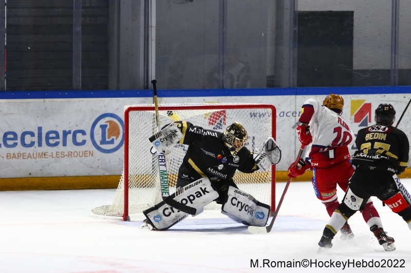 Photo hockey Ligue Magnus - Ligue Magnus : 32ème journée : Rouen vs Grenoble  - LM : Grenoble sur la fin