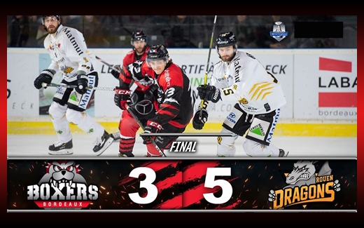 Photo hockey Ligue Magnus - Ligue Magnus : 33ème journée : Bordeaux vs Rouen - Les Dragons frappent cinq fois à Mériadeck !