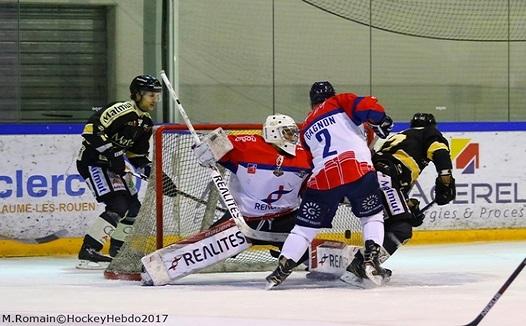 Photo hockey Ligue Magnus - Ligue Magnus : 34ème journée : Rouen vs Angers  - LM : Rouen taille patron
