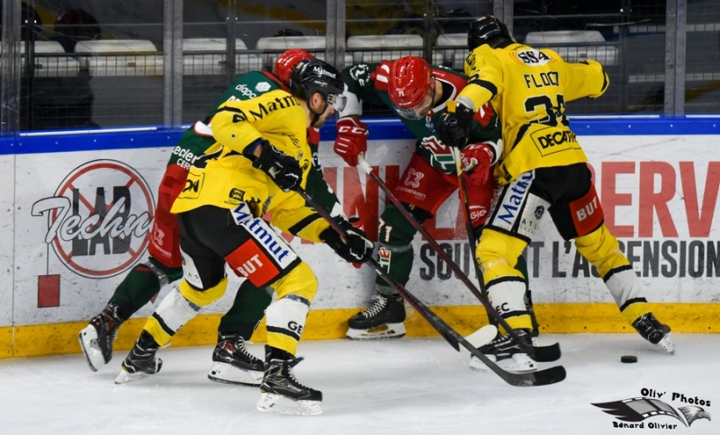 Photo hockey Ligue Magnus - Ligue Magnus : 35ème journée : Cergy-Pontoise vs Rouen - Les Dragons coiffent les jokers sur le fil