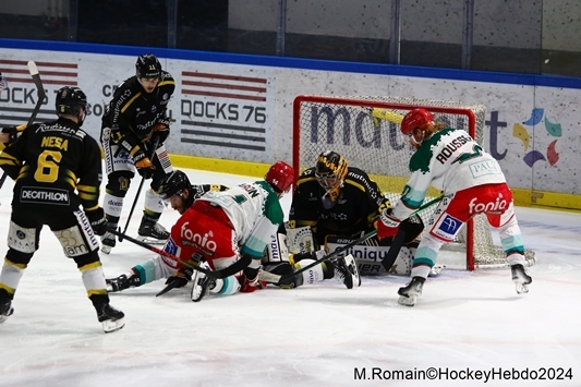 Photo hockey Ligue Magnus - Ligue Magnus : 39ème journée : Rouen vs Anglet - Retour gagnant pour Christophe Boivin et les Dragons