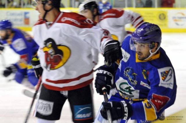 Photo hockey Ligue Magnus - Ligue Magnus : 3ème journée : Dijon  vs Morzine-Avoriaz - Messire le Duc chasse le Pingouin