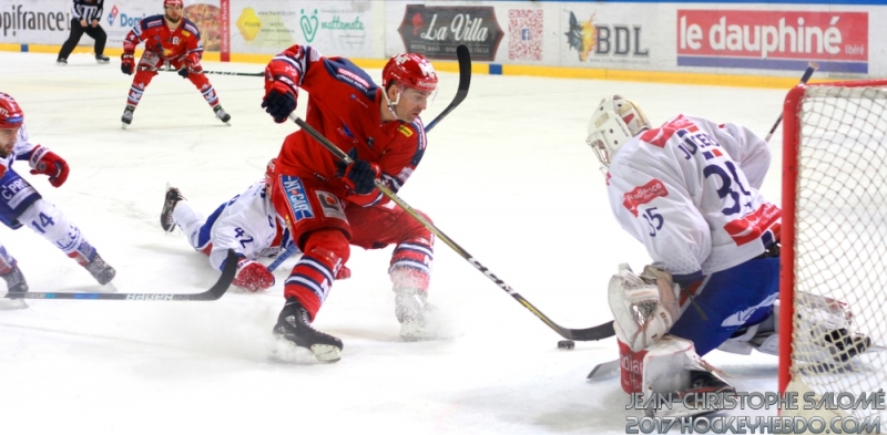 Photo hockey Ligue Magnus - Ligue Magnus : 41ème journée : Grenoble  vs Lyon - Grenoble rosse le lion
