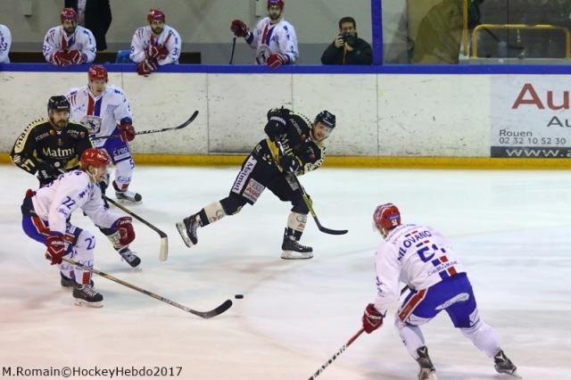 Photo hockey Ligue Magnus - Ligue Magnus : 43ème journée : Rouen vs Lyon - LM : Les Dragons se positionnent.