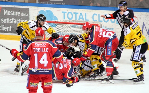 Photo hockey Ligue Magnus - Ligue Magnus : 44ème journée : Grenoble  vs Rouen - Grenoble - Rouen: toutes les incertitudes sont encore permises