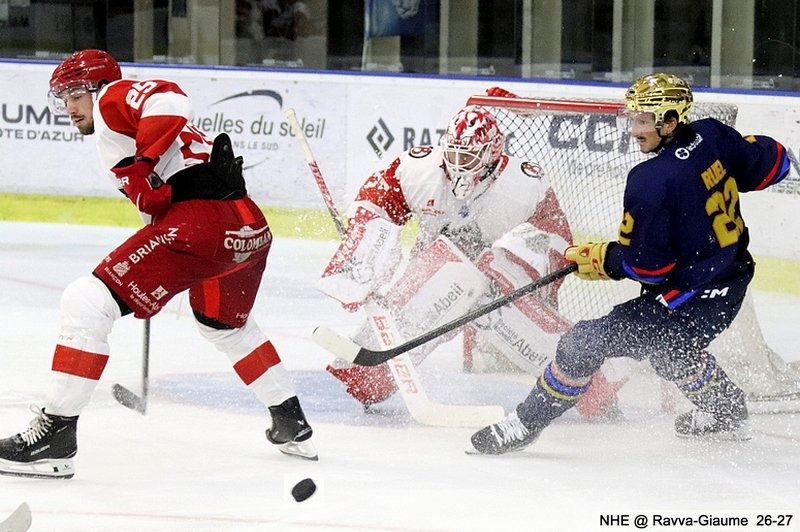 Photo hockey Ligue Magnus - Ligue Magnus : 4Ã¨me journÃ©e  : Nice vs Briançon  - Nice sans partage face à Briançon