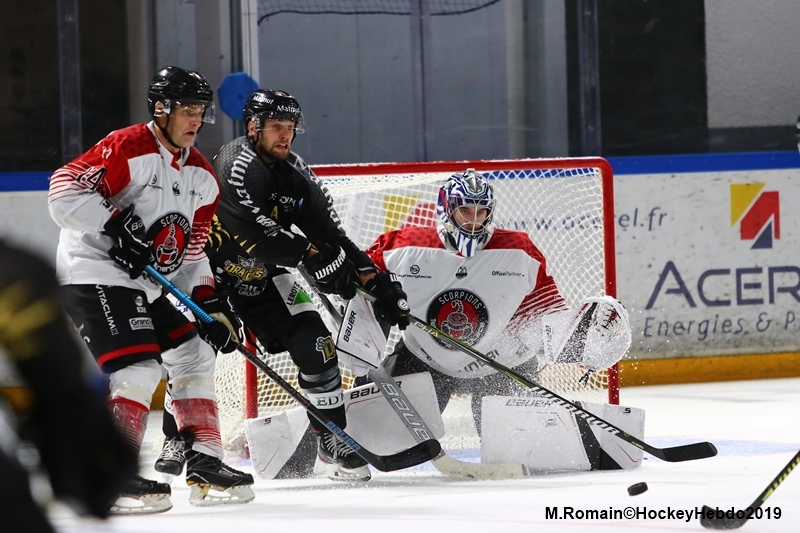 Photo hockey Ligue Magnus - Ligue Magnus : 7ème journée : Rouen vs Mulhouse - Ligue Magnus : Les Scorpions font déjouer les dragons !!!