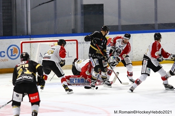 Photo hockey Ligue Magnus - Ligue Magnus : 9ème journée : Rouen vs Chamonix  - LM : Rouen : retour positif dans son antre
