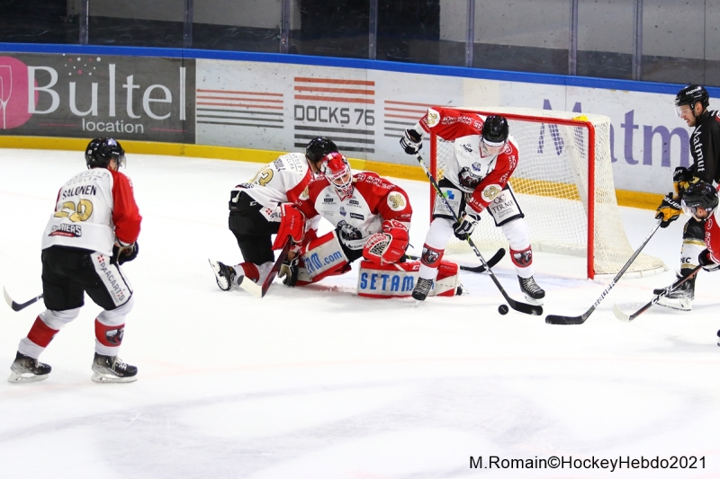 Photo hockey Ligue Magnus - Ligue Magnus : 9ème journée : Rouen vs Chamonix  - LM : Rouen : retour positif dans son antre