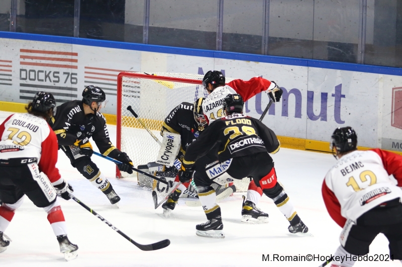 Photo hockey Ligue Magnus - Ligue Magnus : 9ème journée : Rouen vs Chamonix  - LM : Rouen : retour positif dans son antre