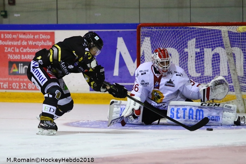 Photo hockey Ligue Magnus - Ligue Magnus : 9ème journée : Rouen vs Chamonix  - Pas de décompression