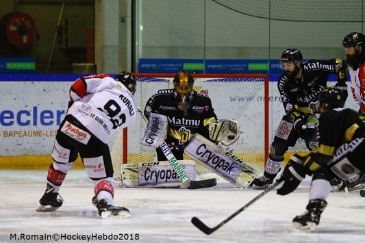 Photo hockey Ligue Magnus - Ligue Magnus : demi-finale, match 5 : Rouen vs Amiens  - LM : D’un souffle les Dragons s’imposent.