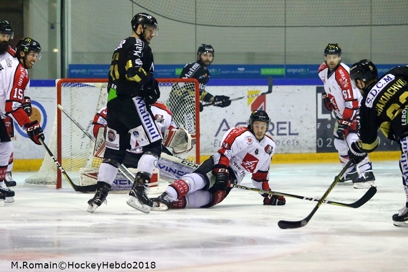 Photo hockey Ligue Magnus - Ligue Magnus : demi-finale, match 5 : Rouen vs Amiens  - LM : D’un souffle les Dragons s’imposent.