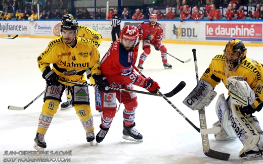 Photo hockey Ligue Magnus - Ligue Magnus : finale, match 1 : Grenoble  vs Rouen - Rouen commence idéalement cette finale !