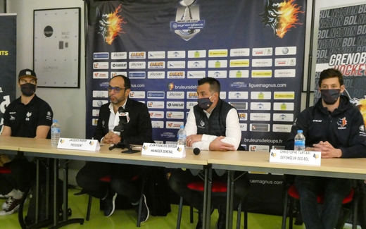 Photo hockey Ligue Magnus - Ligue Magnus : Grenoble  (Les Brûleurs de Loups) - Grenoble: conférence de presse