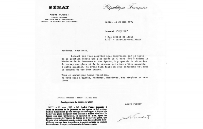 Photo hockey Ligue Magnus - Ligue Magnus - J.O. D’HIVER 1992 : LA MUTINERIE  DES TRICOLORES 