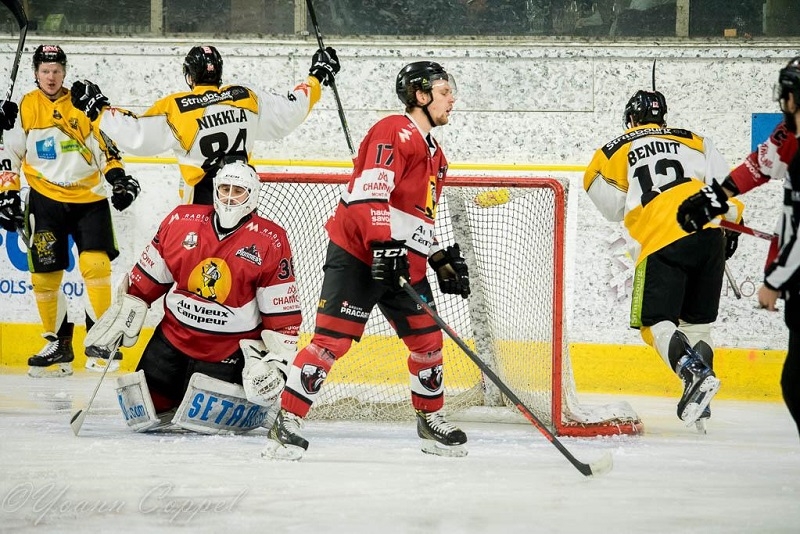 Photo hockey Ligue Magnus - Ligue Magnus : poule de maintien, 3ème journée : Chamonix  vs Strasbourg  - Chamonix – 1 = Strasbourg