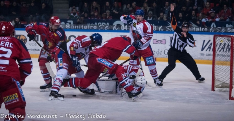 Photo hockey Ligue Magnus - Ligue Magnus : quart de finale, match 1 : Grenoble  vs Mulhouse - Mulhouse crée la sensation !